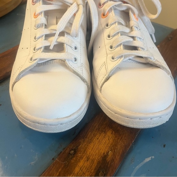 Adidas Stan Smith Sneakers White Clear Pink Solar Red Size 8.5 - Picture 3 of 8